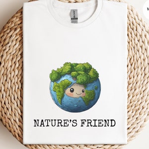 Nature&#39;s Friend Graphic Tee: Eco-Friendly Planet Shirt