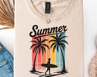 Retro Summer Surf T-Shirt: Vintage Beach Graphic Tee