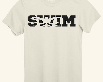 Swim Shirt, Minimalist Swimmer Tee, Aesthetic Swim Team T-Shirt, Simple Summer Shirt, Pool Day Outfit, Gift for Swimmer, Swim Life Tee