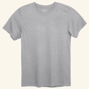 Chemise unie, T-shirt en coton doux et léger, Coupe unisexe basique pour tous les jours, T-shirt blanc confortable, T-shirt décontracté minimaliste de couleur unie