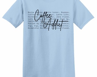 T-shirt Coffee Addict : T-shirt audacieux amateur de caféine