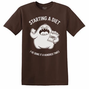Starting a Diet Shirt, Funny Diet Tee, Honest Weight Loss Humor T-Shirt, Diet Struggle Gift, Sarcastic Fitness Shirt, Motivational Tee