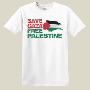 Camiseta com a bandeira da Palestina grátis: Solidariedade com Gaza, renda para caridade