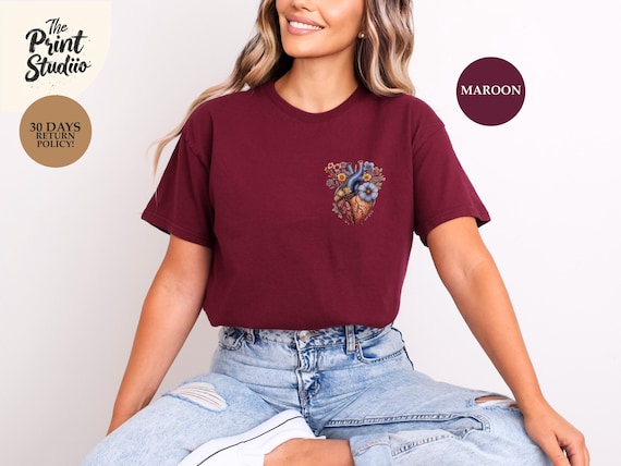 Garden Heart Unisex T-Shirt, Gardening Lover Tee, Nature Print Shirt, Plant Enthusiast Gift, Botanical Top