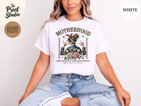 Retro Motherhood Motivational T-Shirt, Vintage Mama Quote Tee, Inspirational Mom Life Shirt, Empowering Mother Graphic Design