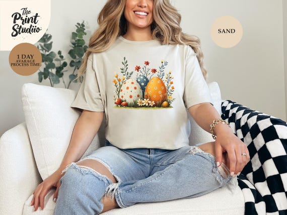 Pastel Easter Eggs Shirt, Cute Graphic Easter Tee, Spring Colorful Egg Hunt Shirt, Easter Outfit Idea, Aesthetic Pastel Holiday Top