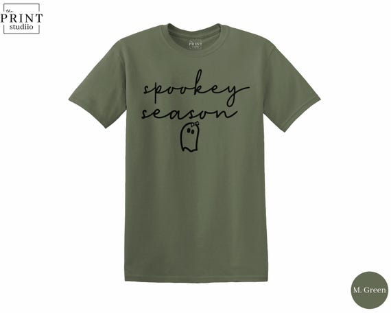Spooky Season Cotton T-Shirt: Elegant Minimal Halloween Tee