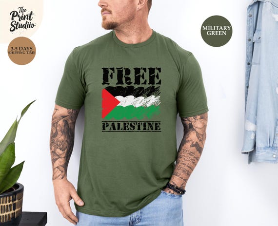 Charity Free Palestine Flag T-Shirt, Human Rights Awareness Tee, Middle East Peace Shirt, Support Gaza Donation Solidarity Top