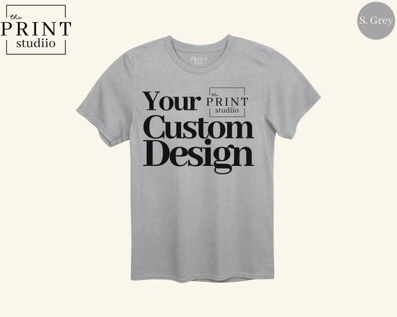 Custom FRONT Print Shirt, Personalized Logo Text or Image Tee, Design Your Own T-Shirt, Custom Gift Shirt, DIY Printed Tee, Unisex Fit