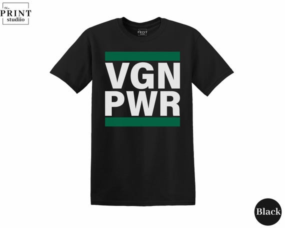 VGN PWR Shirt – Minimal Vegan Power Tee for Plant Based Living