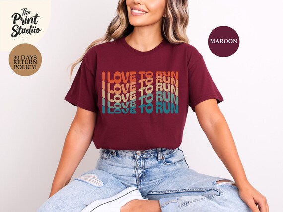 I Love To Run T-Shirt - Unisex Running Sports Tee for Gym, Workout & Fitness, Jogging, Marathon Top, Athletic Active Wear