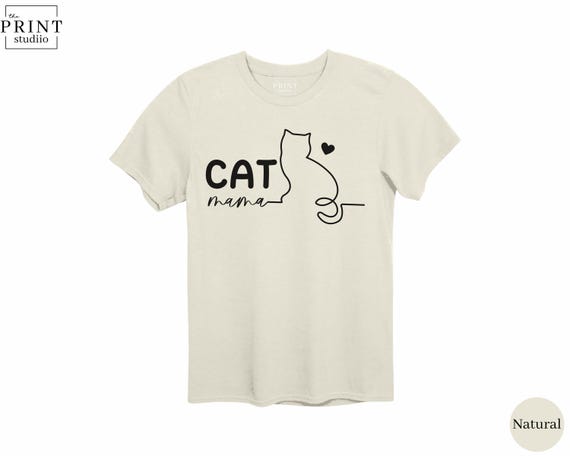 Cat Mama Shirt, Cute Cat Lover T-Shirt for Women, Funny Cat Mom Gift Tee, Minimal Pet Owner Design, Cat Lady Aesthetic Graphic Tee