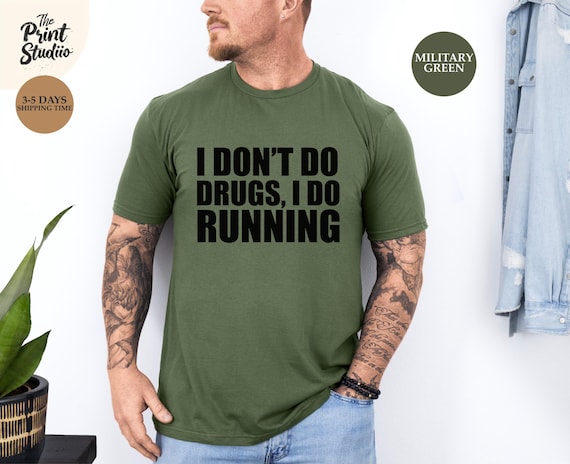 Running Passion Sports Tee, Unisex Softstyle T-Shirt, Inspirational Runner Shirt, Athletic Fitness Top, I Don't Do Drugs I Do Running