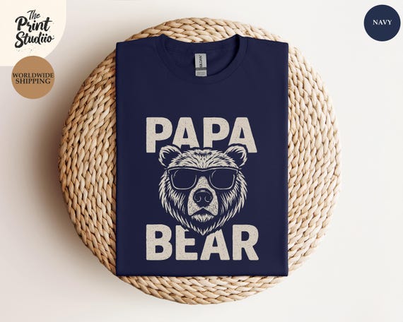 Papa Bear Shirt with Sunglasses, Funny Dad Shirt, Matching Family Shirts, Father’s Day T-Shirt, Husband Present, Papa Gift for Dad