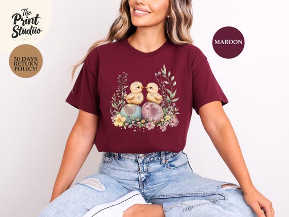 Cute Easter Chicks Shirt, Funny Spring Graphic Tee, Pastel Baby Chick T-Shirt, Easter Outfit, Farm Animal Shirt, Easter Egg Hunt Top