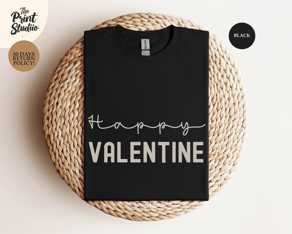 Happy Valentine Graphic Tee: Unisex Softstyle Cotton Shirt