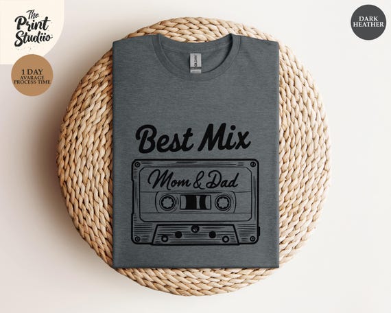 Best Mix Mom Dad Shirt, Mixtape Design, 90s Retro Parents Gift, Mothers Day & Fathers Day Gift, Mom and Dad Love, Funny Vintage Parent Tee