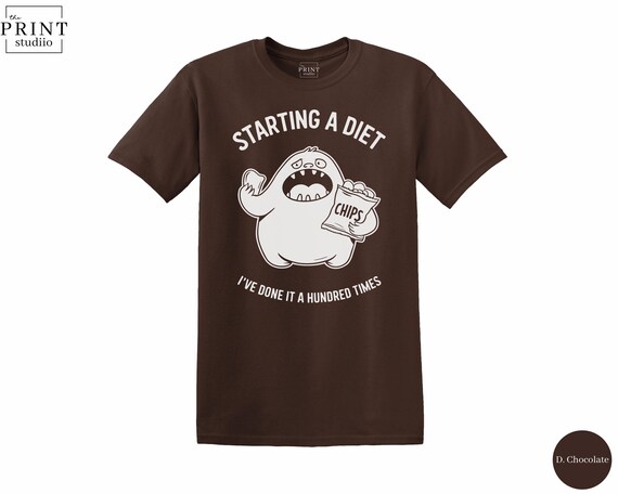 Starting a Diet Shirt, Funny Diet Tee, Honest Weight Loss Humor T-Shirt, Diet Struggle Gift, Sarcastic Fitness Shirt, Motivational Tee
