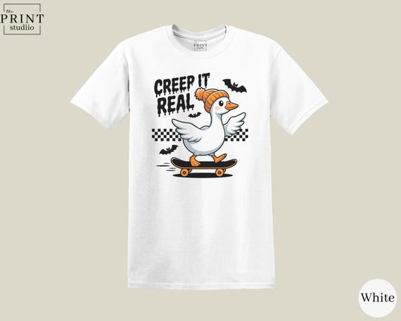 Funny Duck Halloween T-Shirt: Creep It Reel Graphic Tee
