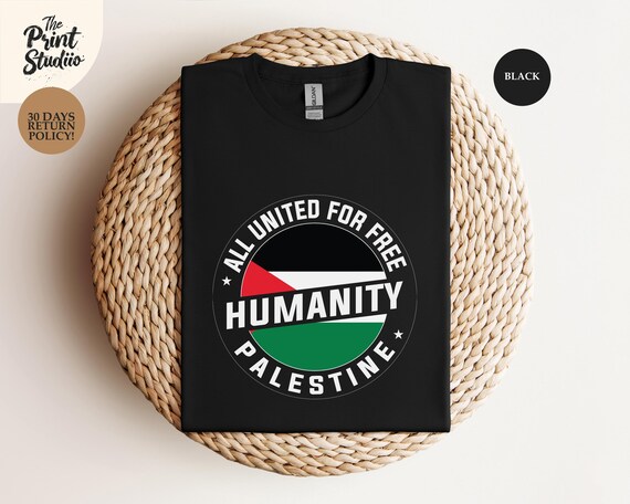 United for Free Palestine Charity T-Shirt, Humanity and Justice Shirt, Gaza Awareness Tee, Stand Together for Peace and Freedom