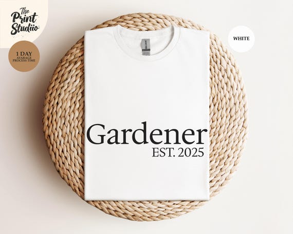 Gardener Established 2025 Unisex Softstyle T-Shirt, Garden Lover Tee, Plant Enthusiast Shirt, Gardening Gift Idea, Nature Lover Top