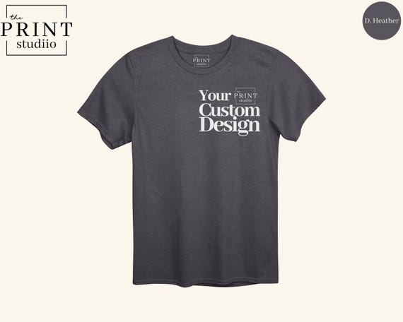 Custom Chest Print Shirt, Left Right or Center Chest Logo Tee, Personalized Text or Image Shirt, Custom Minimal Shirt, Gift Tee