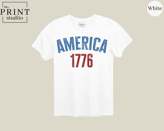 America 1776 T-Shirt, Patriotic USA Shirt, Fourth of July Graphic Tee, Vintage American Pride Shirt, Independence Day Outfit, USA Tee