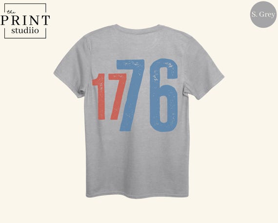 1776 Back Print Shirt, Patriotic USA Shirt, American Independence Day Tee, 4th of July Shirt, Retro USA Pride T-Shirt, America Top