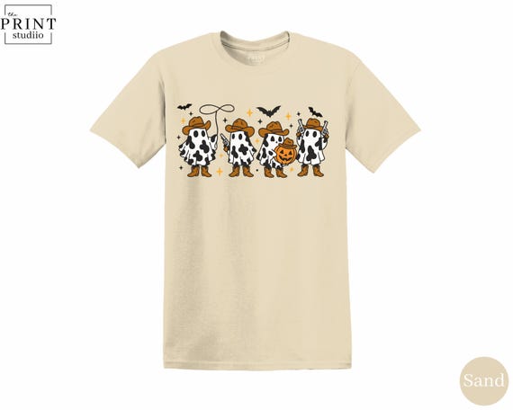 Funny Cowboy Ghost T-Shirt: Spooky Western Halloween Costume