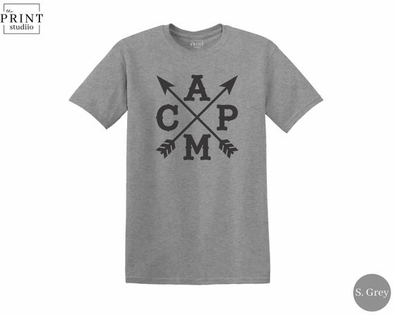 Minimalist Camping Graphic Tee: Outdoor Adventure Shirt