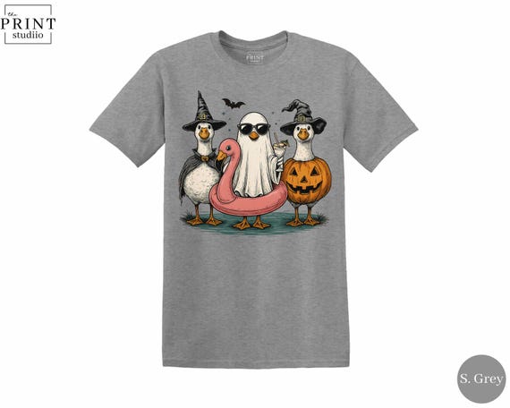 Funny Goose Halloween Shirt: Spooky Ghost Costume Graphic Tee