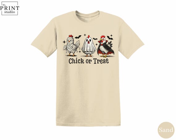 Funny Halloween Chicken T-Shirt: Chick or Treat Pun Tee