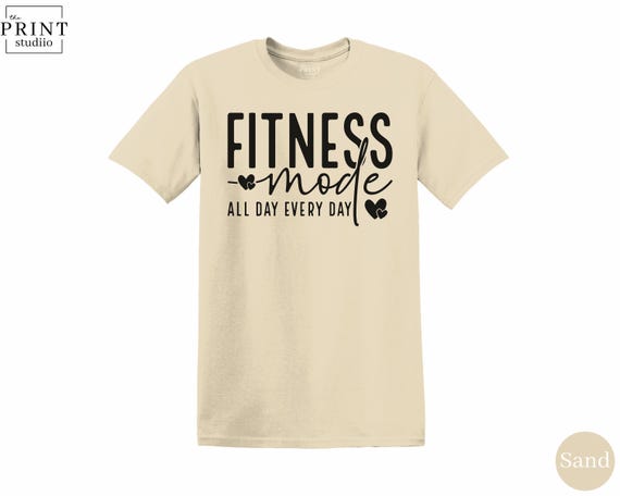 Fitness Mode Shirt, Minimal Workout Tee, Motivational Gym T-Shirt, Active Lifestyle Fitness Gift, Training Focus Gymwear for Athletes