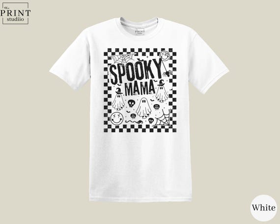 Spooky Mama T-Shirt, Retro Halloween Graphic Mom Tee