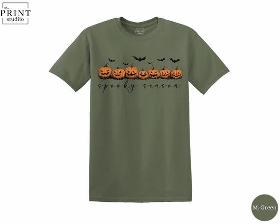 Spooky Season Pumpkin Graphic Tee: Halloween Cotton T-Shirt