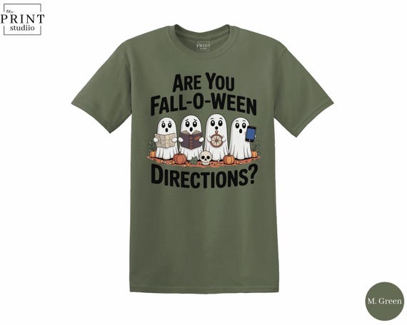 Are You Fall-o-ween Directions Shirt, Cute Ghost Halloween T-Shirt, Funny Spooky Season Tee, Fall Autumn Graphic Top, October Gift