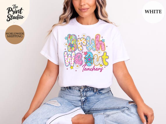 Bruh We Out Teacher Shirt, End of School Doodle Tee, Seniors 2025 Gift, Summer Break Teacher Life, Funny Retired Educator Design