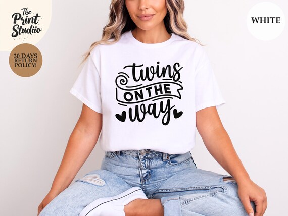 Twins On The Way T-shirt, Expecting Twins Shirt, Funny Pregnancy, Twin Baby Reveal Shirt, Mom to Be Tee, Cute Maternity Shirt, Baby Shower