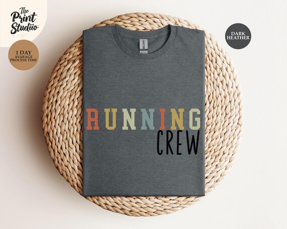 Running Crew T-Shirt | Unisex Gym Workout Fitness Tee, Athletic Apparel for Jogging, Marathon & Exercise, Active Wear, Running Sports Unisex