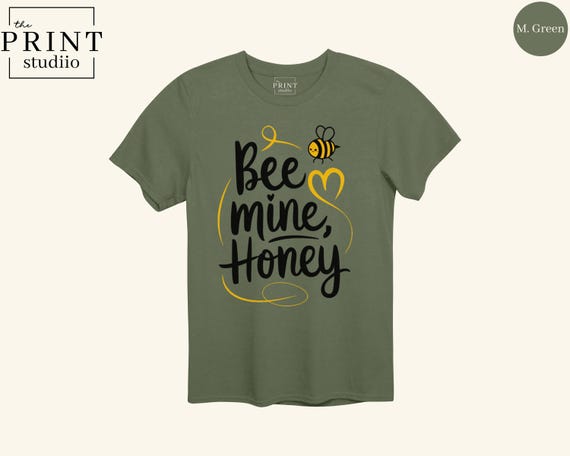 Bee Mine Honey Shirt, Cute Bee Valentine T-Shirt, Romantic Honey Gift, Cottagecore Bee Tee, Cute Couple Shirt, Bee Lover Gift Tee