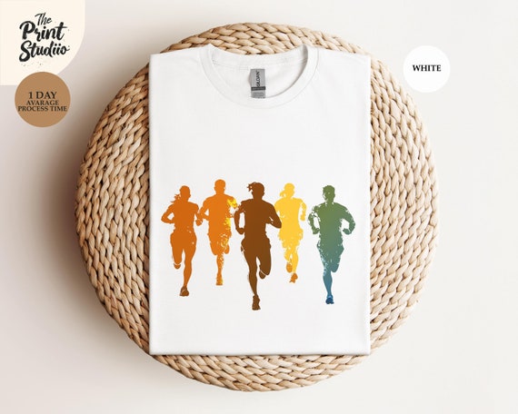 Runner Silhouette T-Shirt, Athletic Graphic Tee, Marathon Enthusiast Shirt, Fitness Inspired Apparel, Jogging Lover Gift, Sportswear Top
