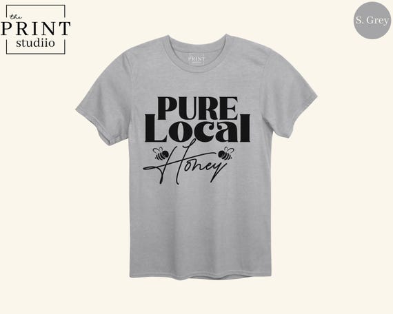 Pure Local Honey Shirt, Stylish Honey Tee, Bee Lover Aesthetic Shirt, Cute Retro Honey T-Shirt, Sweet Gift Idea, Nature Farm Shirt