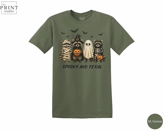 Spooky Halloween Animals T-Shirt: Feral Costume Graphic Tee
