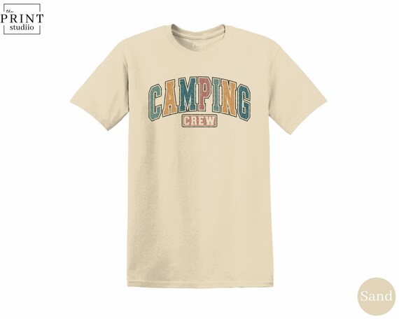 Retro Camping Crew Shirt: Vintage Outdoors Adventure Tee