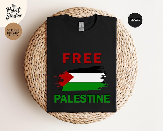 Free Palestine Charity T-Shirt, Support Palestine Flag Shirt, Human Rights Awareness Tee, Justice Peace Middle East Donation Shirt