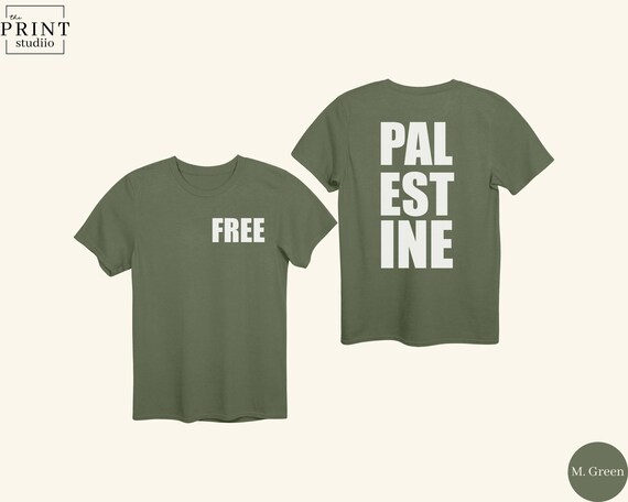 Free Palestine T-Shirt Front and Back Print, 100% Profit to Charity, Human Rights Tee, Political Shirt, Activist Gift, Justice Shirt