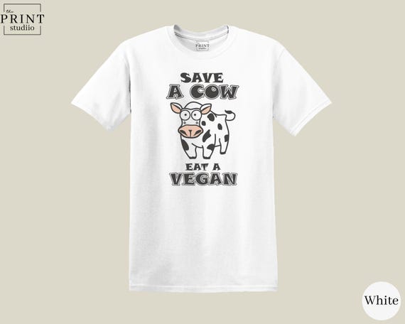 Save a Cow T-Shirt | Funny Quote Tee | Boxy Fit 100% Cotton