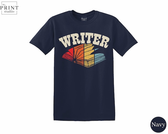 Writer T-Shirt | Retro Colorful Book Design | Boxy Fit 100% Cotton Tee