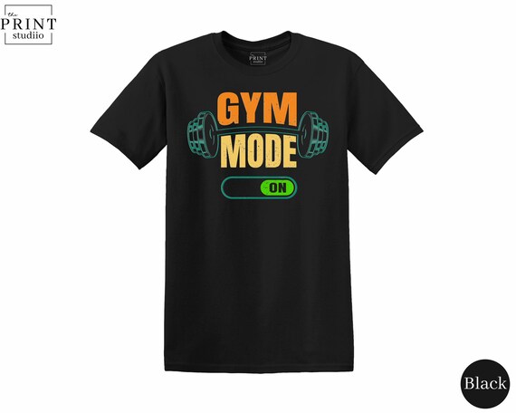 Gym Mode Shirt, Minimalist Fitness Tee, Workout Motivation T-Shirt, Powerlifting Gym Rat Top, Lifting Gift for Weightlifters