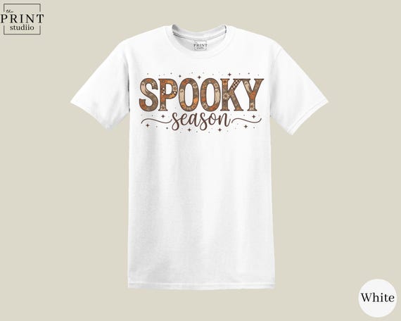 Spooky Season Shirt, Cute Halloween T-Shirt, Fall Graphic Tee, Funny October Spooky Top, Cozy Autumn Shirt, Halloween Gift for Her